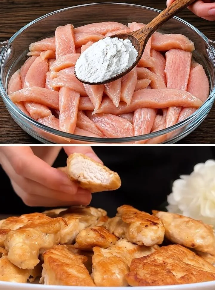 Filetto di pollo saporito cucinato con spezie per cena sostanziosa
