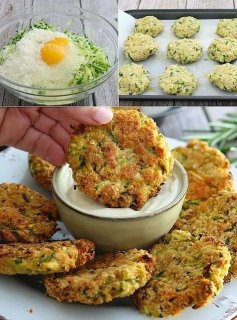 Frittelle di zucchine croccanti servite su un piatto