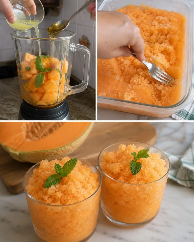 Granita al melone pronta in pochi minuti senza gelatiera