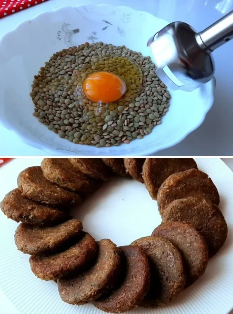 Un piatto delizioso di lenticchie verdi, un'alternativa alla carne nutriente.