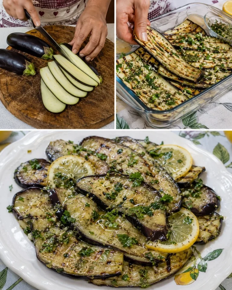 Melanzane marinate al limone e origano, un piatto gustoso e sano