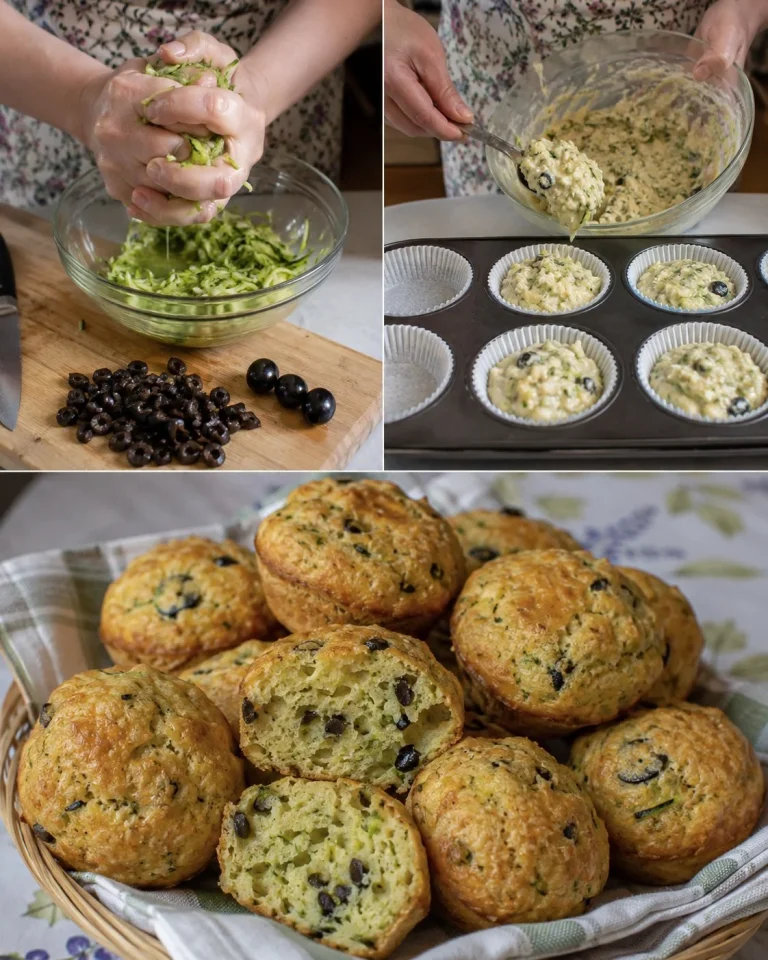 Muffin salati di zucchine, olive e parmigiano, ricetta gustosa