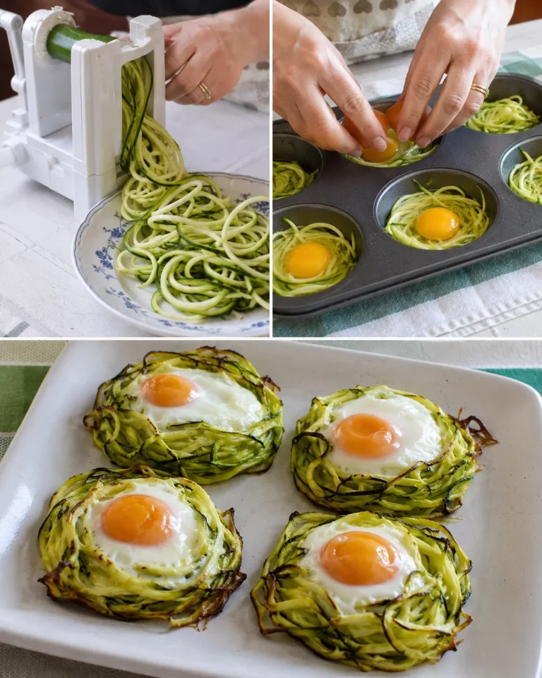 Nidi di zucchine con uovo al forno, ricetta sana e gustosa