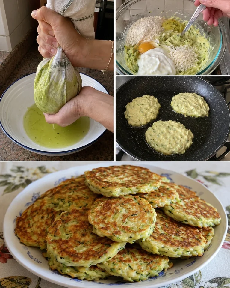 Pancake salati di zucchine e yogurt freschi e appetitosi