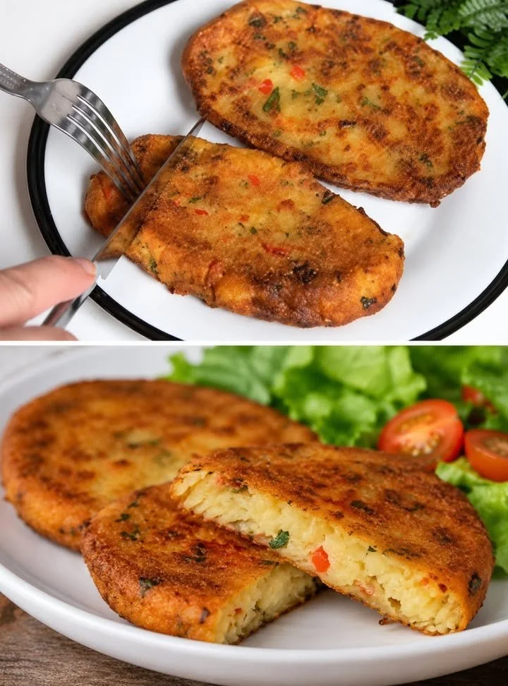 Schnitzel di patate senza uova, un piatto gustoso e vegetariano