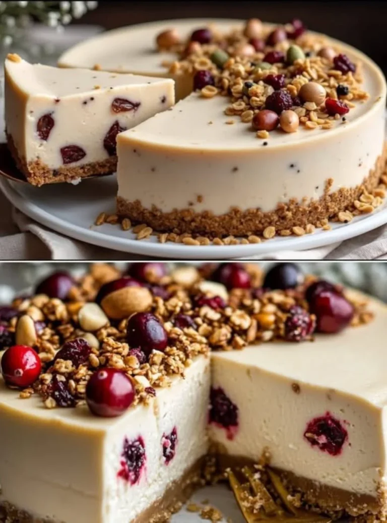 Torta di avena e banane decorata, dolce sano senza farina e zucchero.