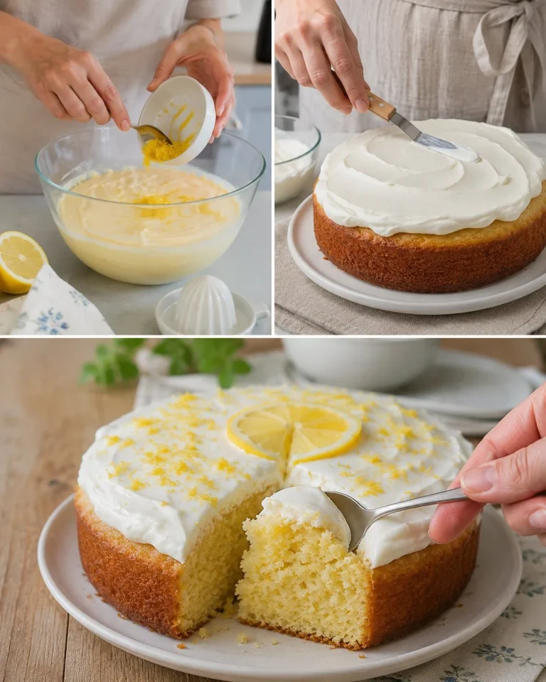 Torta limone soffice con crema allo yogurt