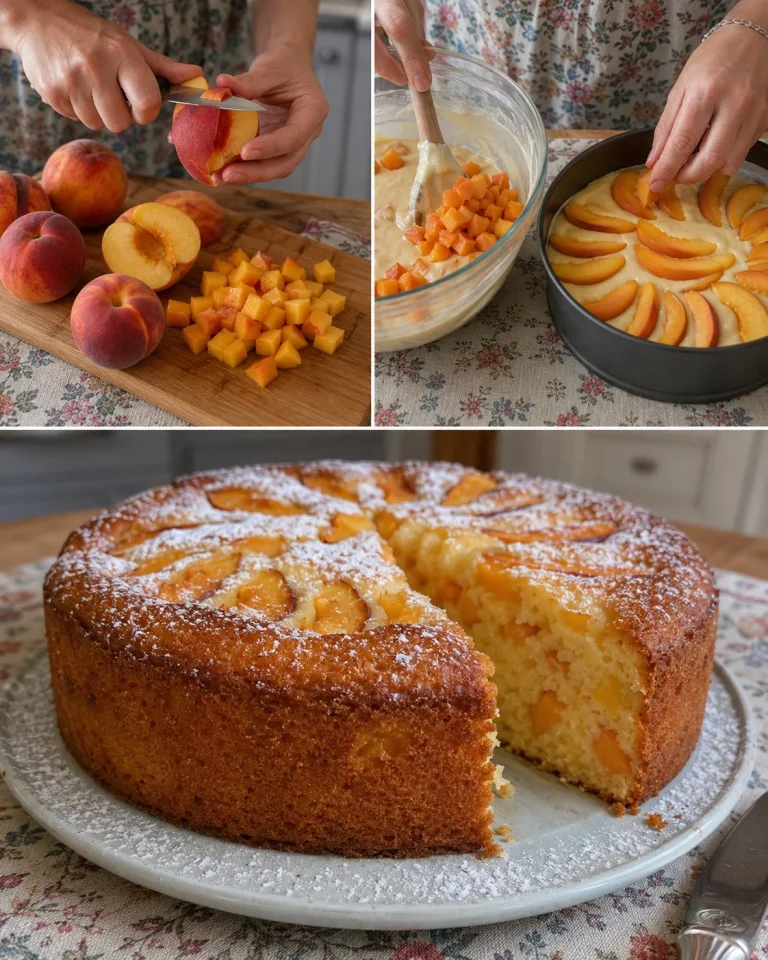 Torta pesche soffice con yogurt, dolce estivo delizioso e facile da preparare