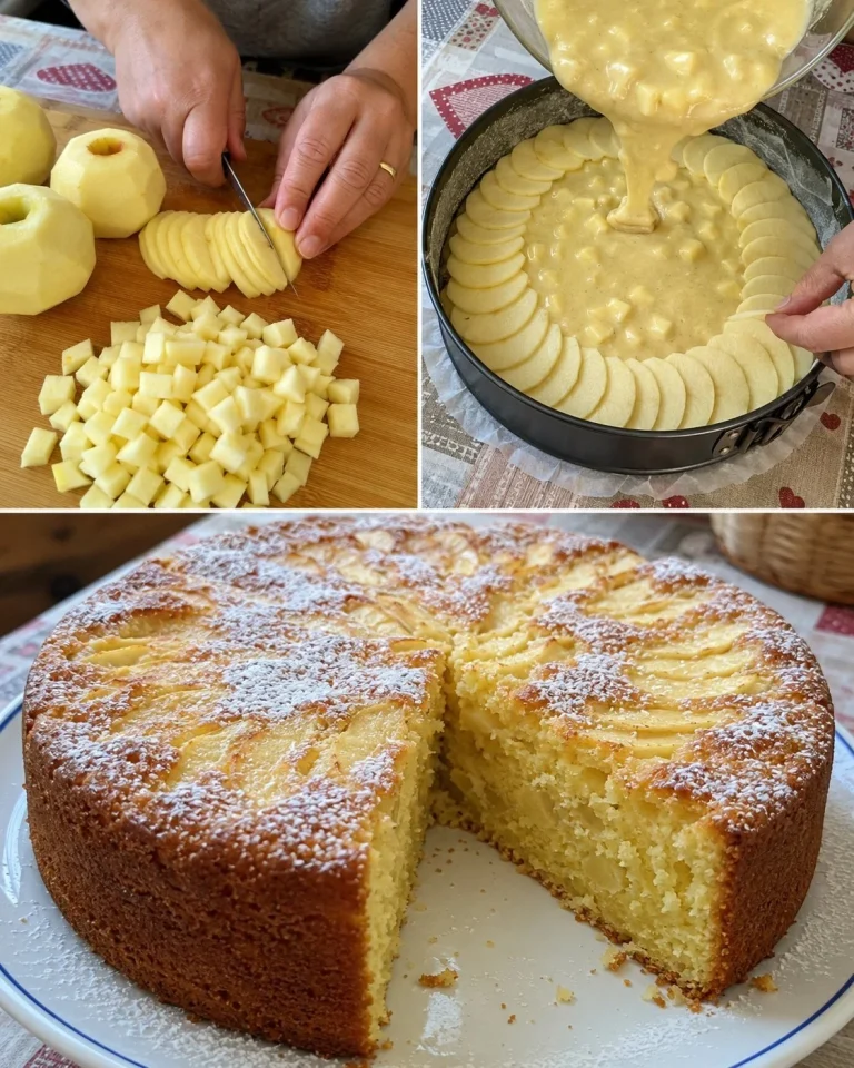 Torta di mele e yogurt senza burro pronta da servire