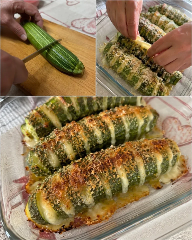 Zucchine a fisarmonica con provola, piatto semplice e delizioso