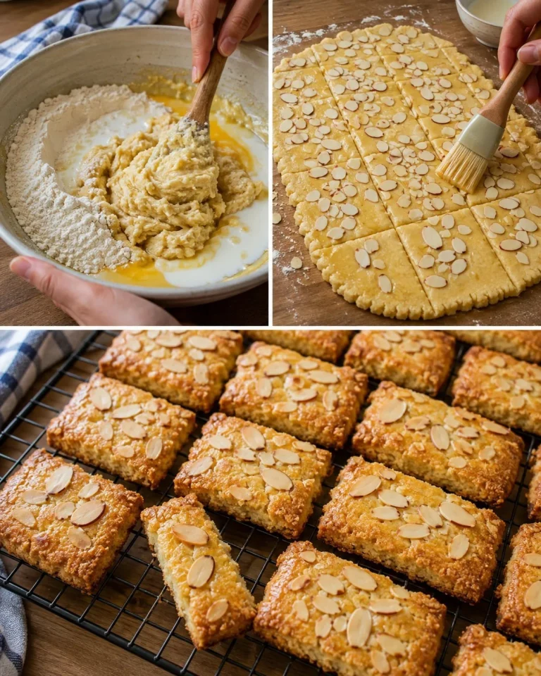 Biscotti alle mandorle croccanti appena sfornati