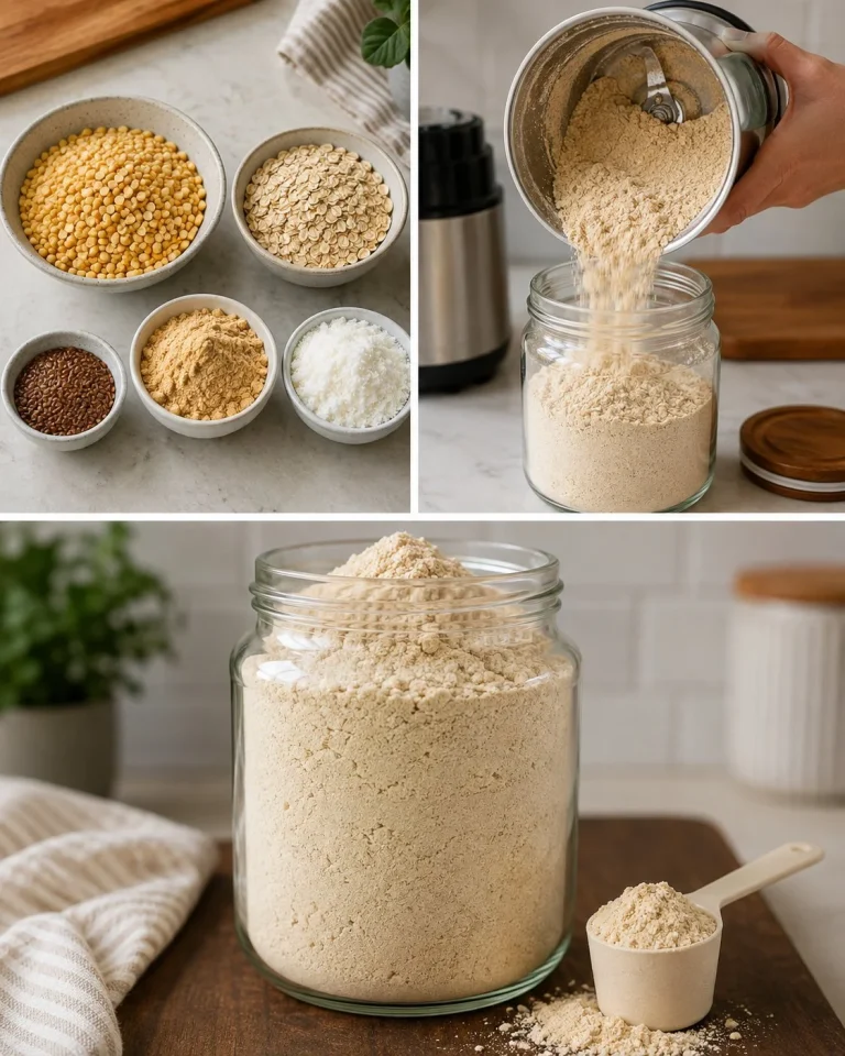 Ricetta per preparare polvere proteica fatta in casa con ingredienti naturali.