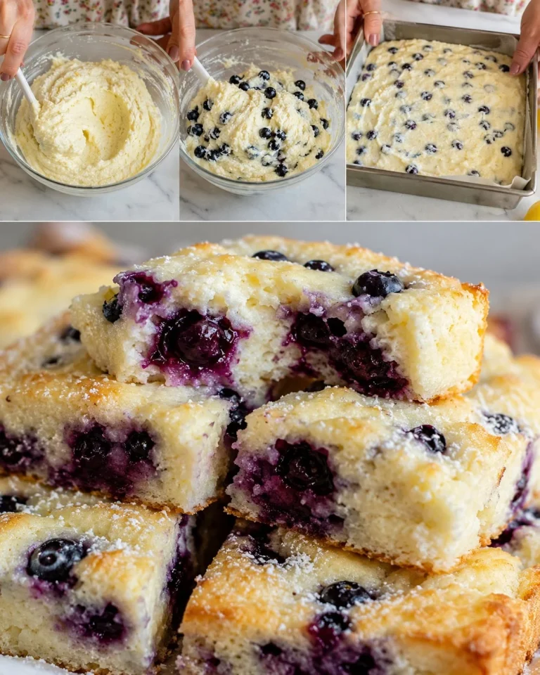 Quadrotti di ricotta e mirtilli al limone base dolci