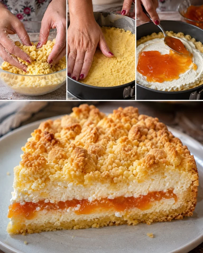 Sbriciolata morbida di ricotta con marmellata aromatica