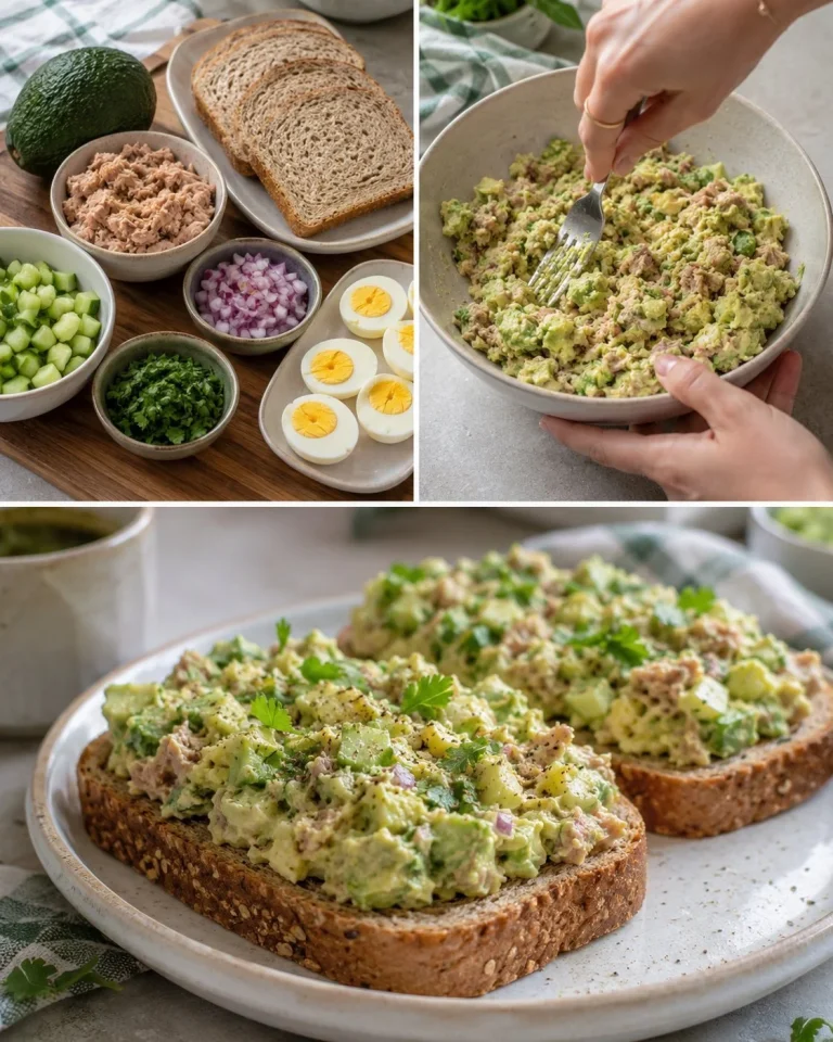 Spalmabile di tonno e avocado pronta per una colazione sana