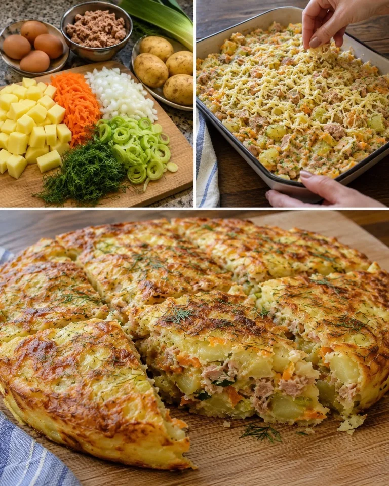 Torta di Patate e Tonno pronta da servire, un piatto semplice e delizioso