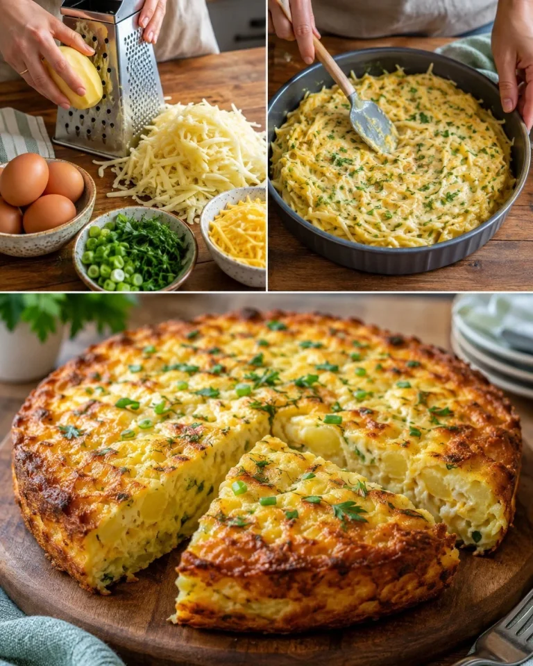 Torta di patate e uova con pollo facile da preparare