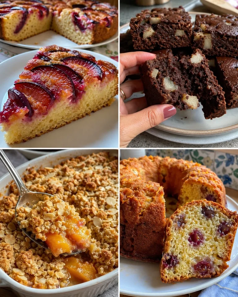 Deliziosi dolci con frutta di fine estate serviti in un piatto