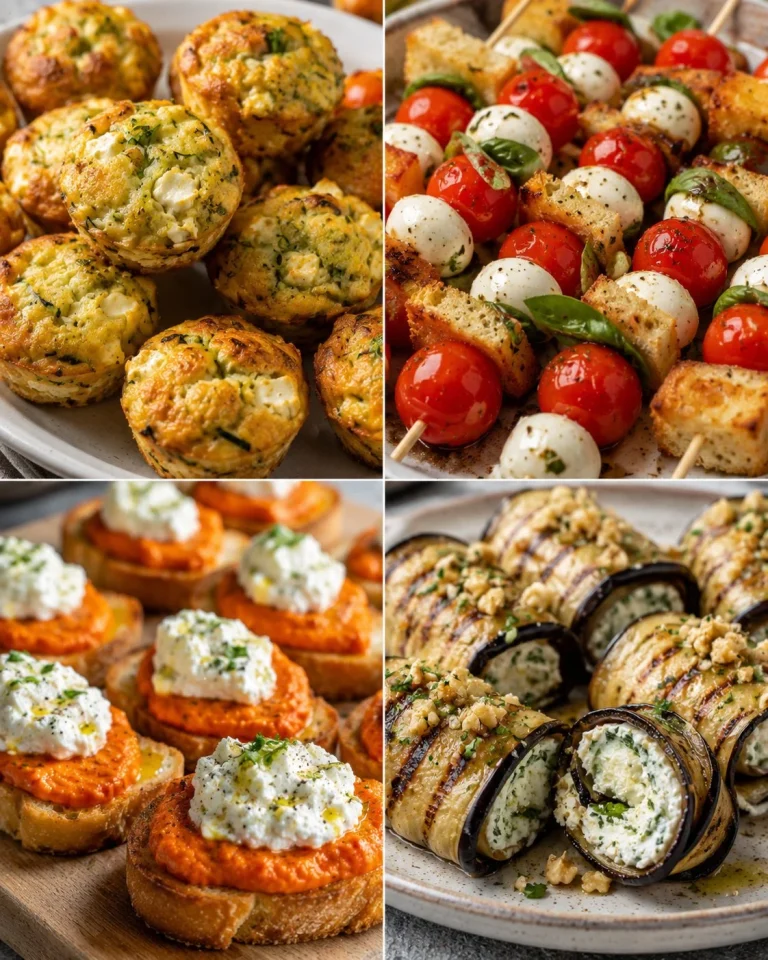 Idee per apericena vegetariane con piatti colorati e originali