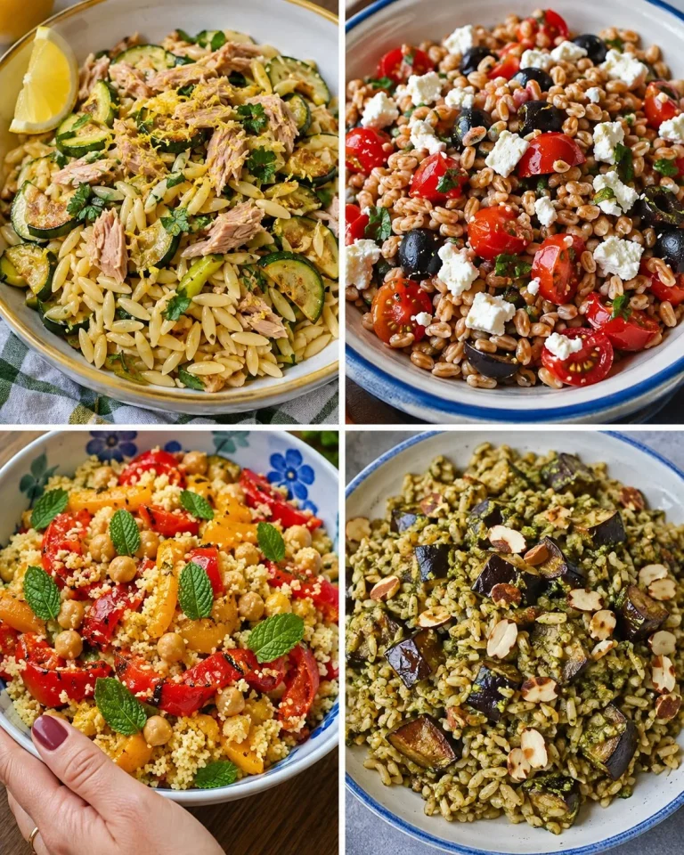 Insalate complete con cereali freschi e salutari