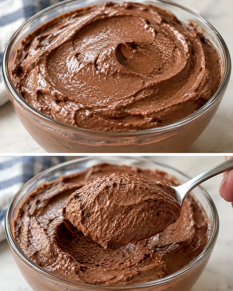 Postre di cioccolato senza forno pronto per essere servito