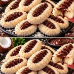 Biscotti al cocco deliziosi e cioccolatosi che si sciolgono in bocca