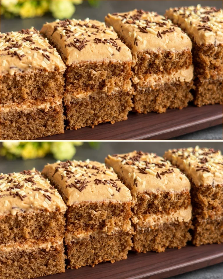 Torta di caffè morbida con glassa al caffè pronta da servire